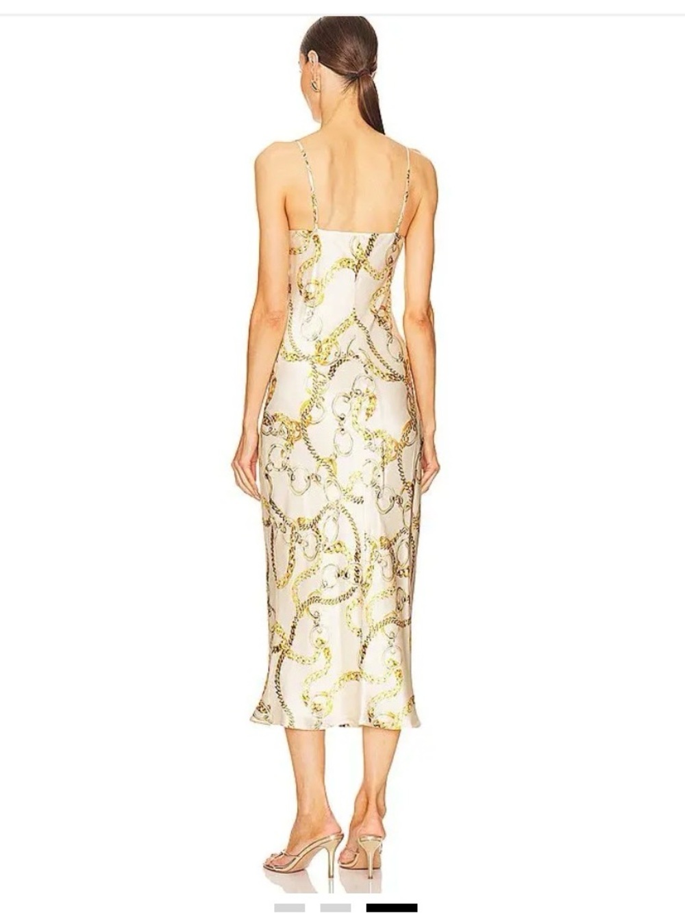 L'AGENCE SERIDIE 100% silk slip dress in cream 8 - Picture 3 of 10